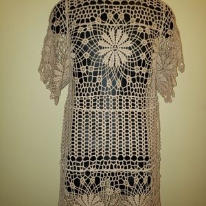 Cato XS crocheted long sweater